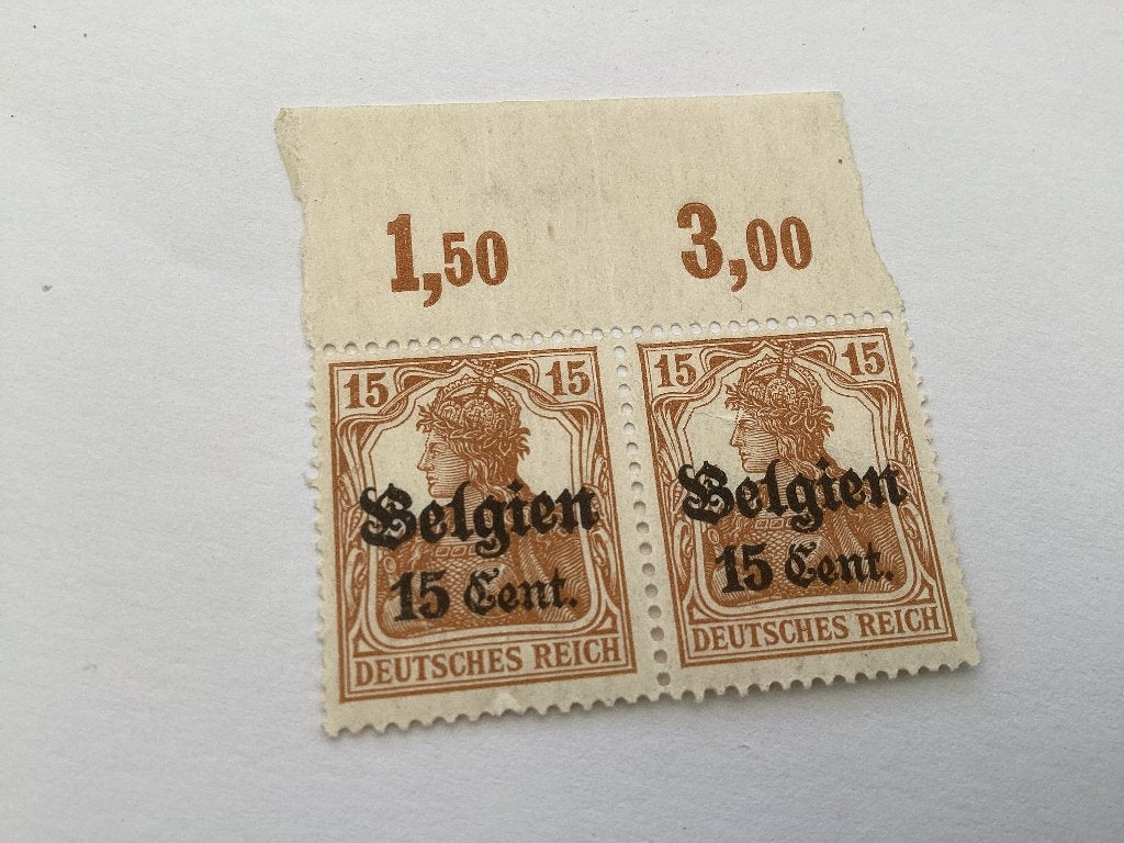 Lot speciaal 2 bezettingszegels 1916, Frankeerzegel, Ophalen of Verzenden, Postfris, Postfris