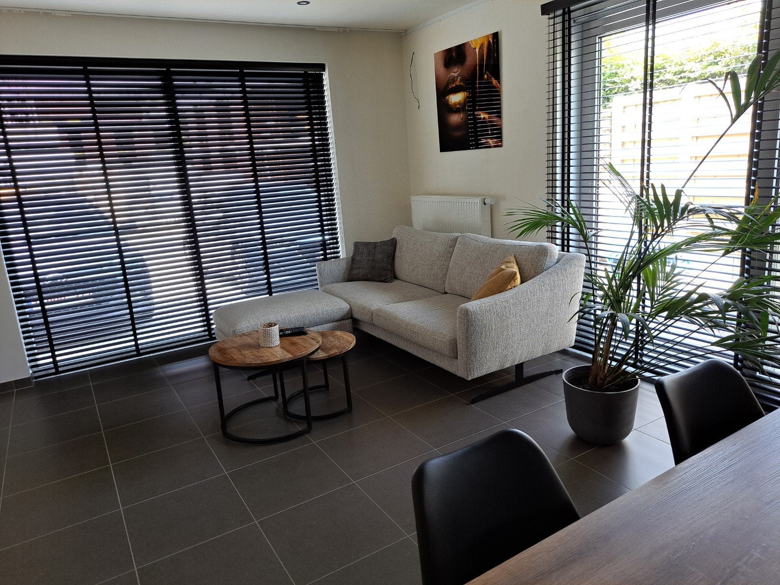 mangohouten salontafel 2-delig, Ophalen, Zo goed als nieuw, Rond, Hout