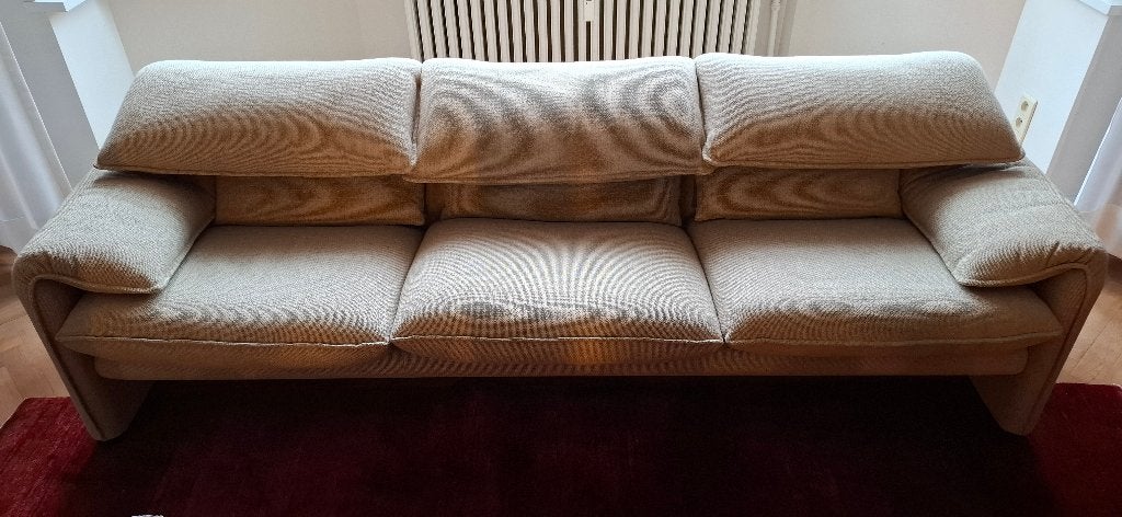 Maralunga 3-zits bank + Poef - Cassina: Vico Magestretti, Huis en Inrichting, Ophalen, Gebruikt, Vintage, Driepersoons