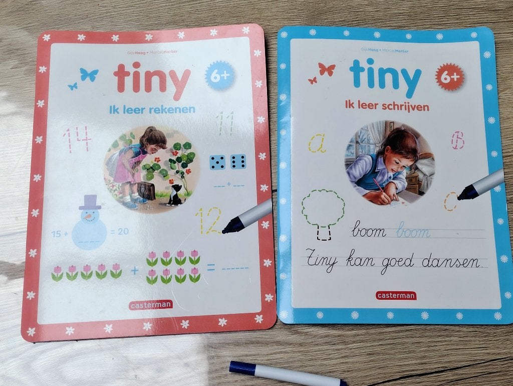 Tiny ik leer rekenen en ik leer schrijven + stift., Ophalen, Gebruikt, Taal en Lezen