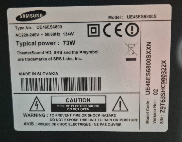 Samsung TV 46 inch, Enlèvement, Utilisé, 100 Hz, Samsung