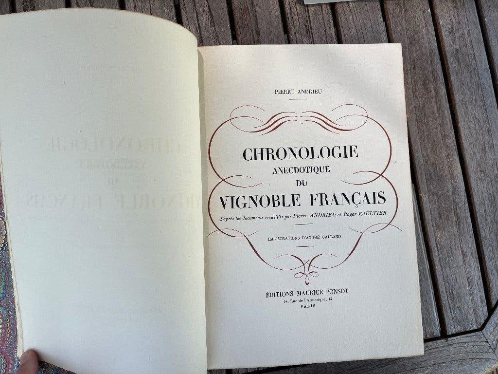 Livre ancien "Vignoble français" - Vin - Numéroté 775/800, Livres, Livres de cuisine, Enlèvement ou Envoi, Comme neuf, France