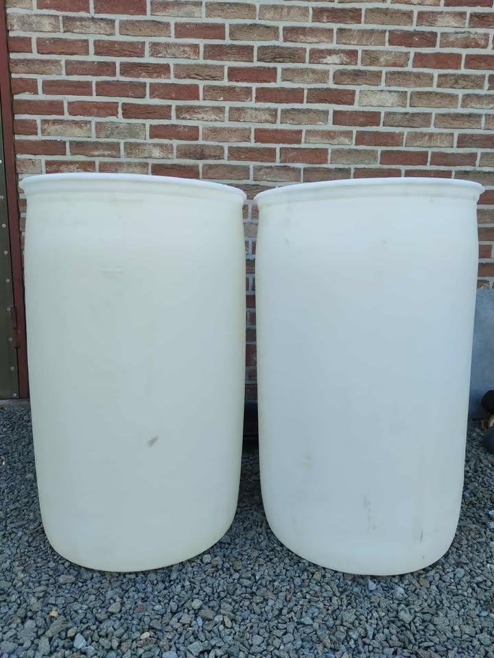 Baril de pluie blanc 200 L, 150 litres ou plus, Enlèvement, Comme neuf, Synthétique