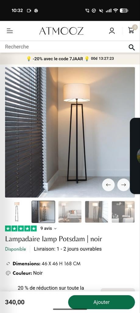 Atmooz lamp, Ophalen