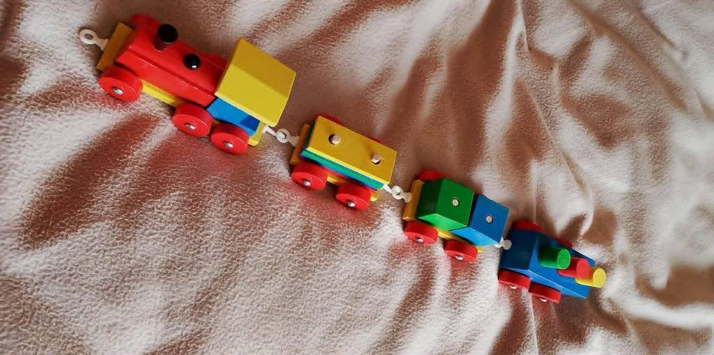 blokkentrein, Enfants & Bébés, Jouets | Jouets en bois, Comme neuf, Enlèvement ou Envoi