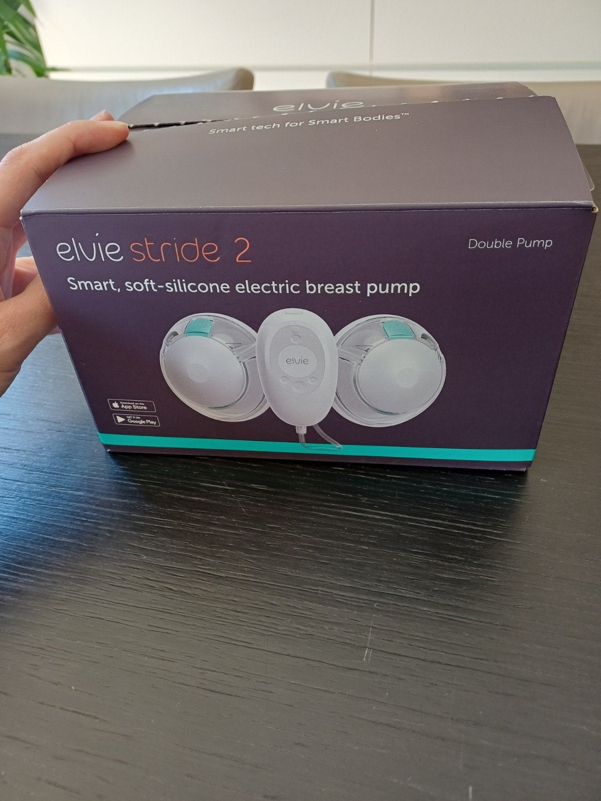 Elvie stride 2 (dubbele elektrische hands-free kolf), Ophalen, Dubbelzijdig, Borstkolf, Zo goed als nieuw