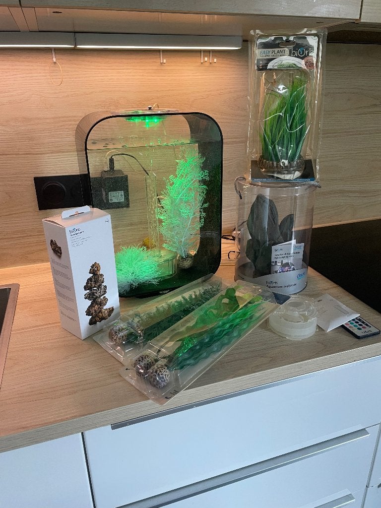 Aquarium Biorb 15 l, Animaux & Accessoires, Poissons | Aquariums & Accessoires, Decoratie, Comme neuf, Couvercle inclus, Enlèvement