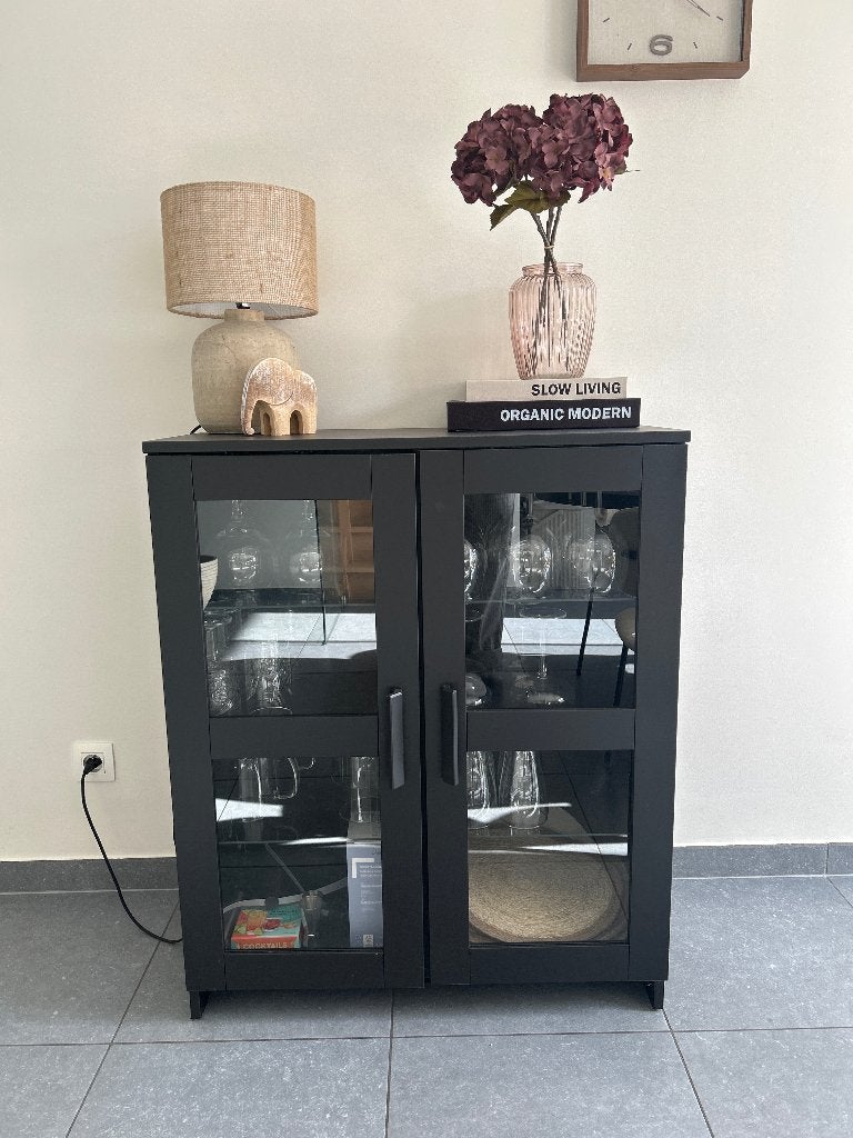 Brimnes dressoir zwart, Ophalen, Met lade(s), 50 tot 100 cm, Zo goed als nieuw