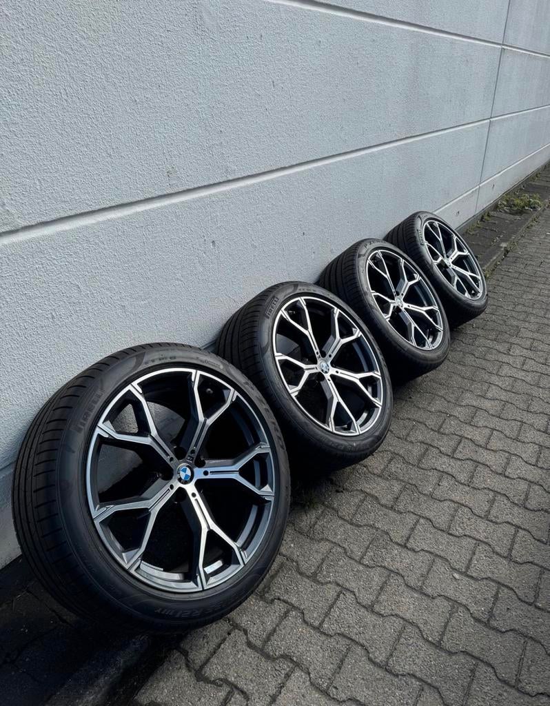 Bmw x5 G05 velgen 21duim met zomerbanden zoals nieuw, Ophalen, 21 inch, Zomerbanden, Banden en Velgen