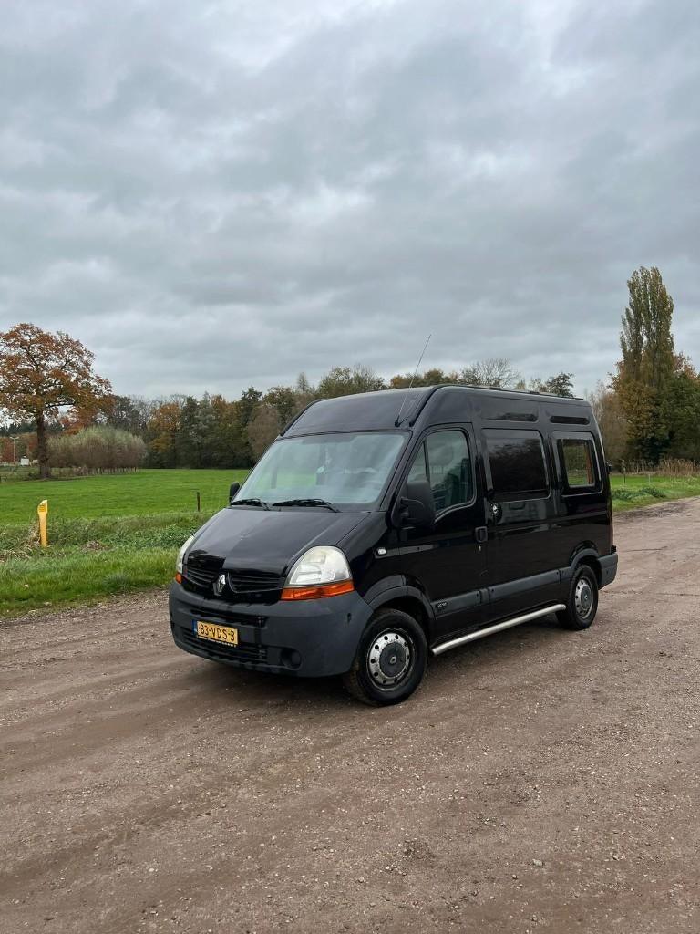 RENAULT MASTER L1H2 OFF GRID CAMPER 2007 MET NIEUWE APK!!, 4 deurs, Zwart, Particulier, Blauw
