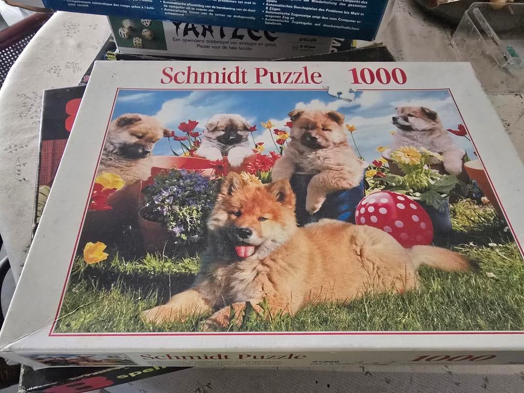 Schmidt puzzle 1000 stuks speelkameraden, Ophalen of Verzenden, 500 t/m 1500 stukjes, Zo goed als nieuw, Legpuzzel