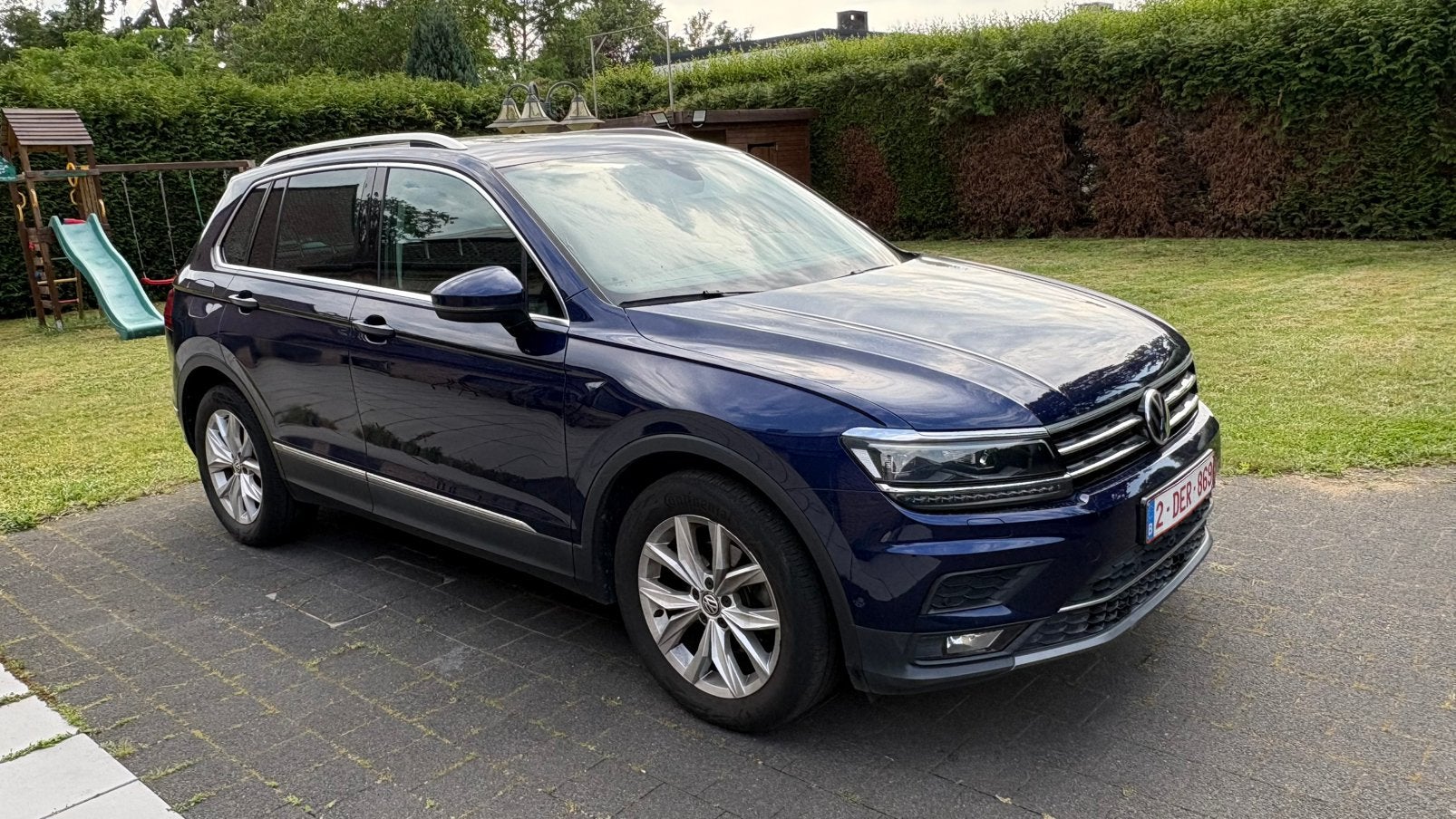 Volkswagen Tiguan euro6 Btw wagen, Automaat, 4 cilinders, https://public.car-pass.be/verify/0213-1622-9753, Blauw