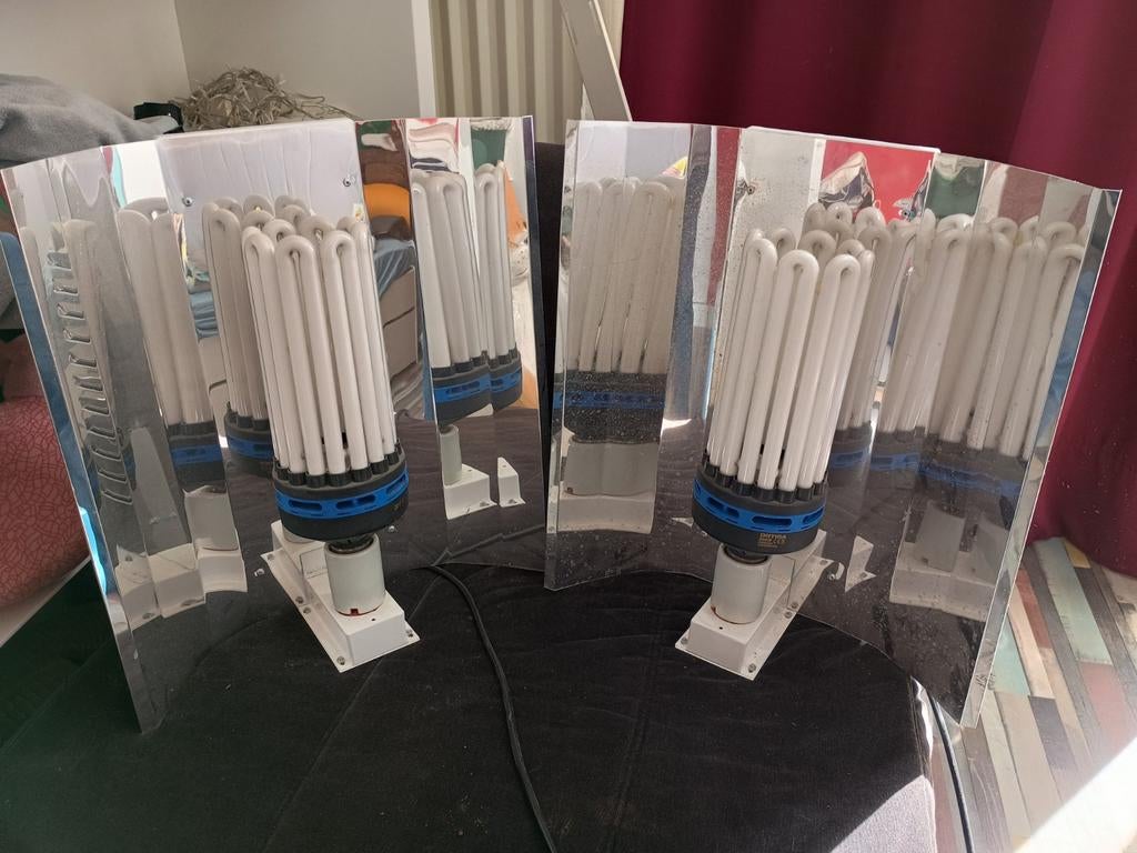 2 CFL 6400K 200W tuinbouwlampen (ortica), Gebruikt, Kweeklamp