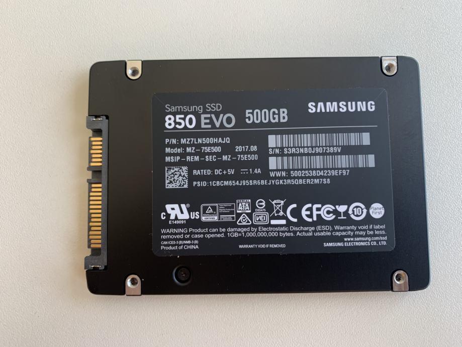 500Gb SSD Samsung 850 EVO, Enlèvement ou Envoi, Interne, Comme neuf, Samsung