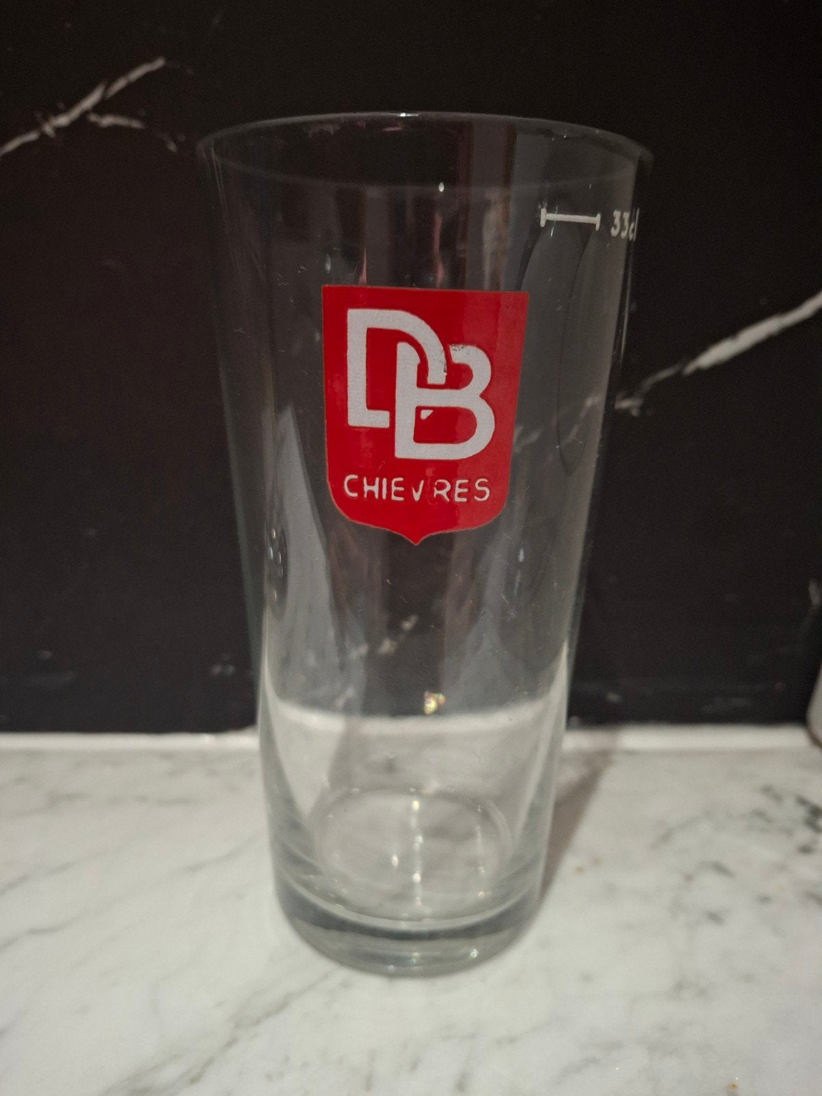 DB Chievres - Verre à Bière, Ophalen of Verzenden, Gebruikt, Glas of Glazen, Overige merken