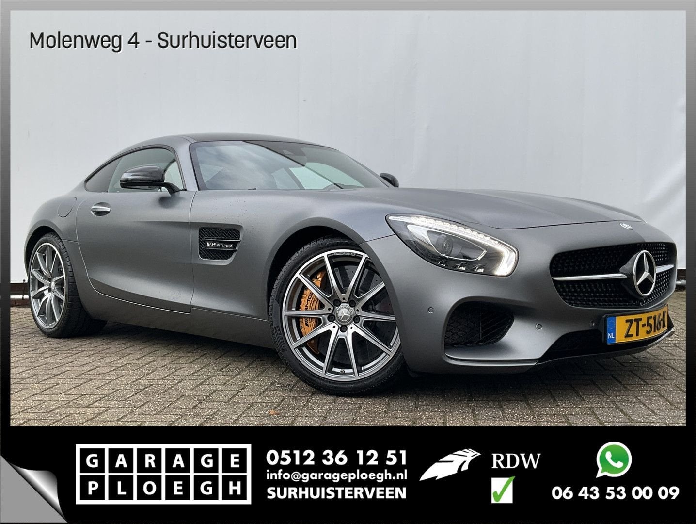 Mercedes-Benz AMG GT 4.0 S TURBO 510pk Pano Ceramic Burmeste, Auto's, Automaat, Bedrijf, Open dak, Coupé