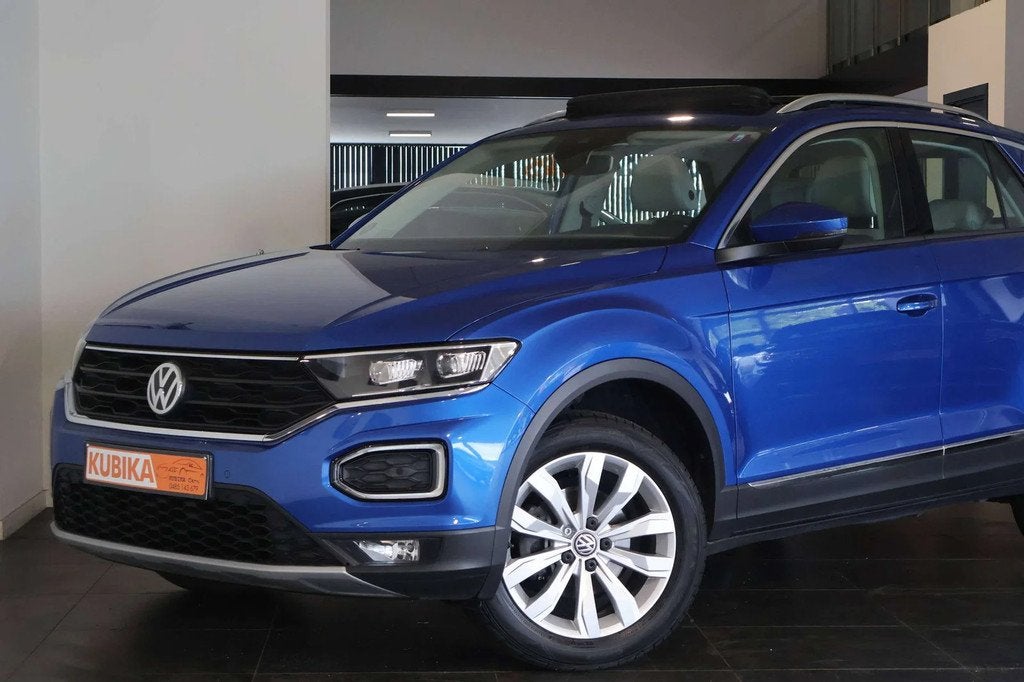 Volkswagen T-Roc T-Roc 1.5 TSI ACC Pano Leder Trekhaak Camer, Auto's, Volkswagen, Automaat, Blauw, 127 g/km, Leder