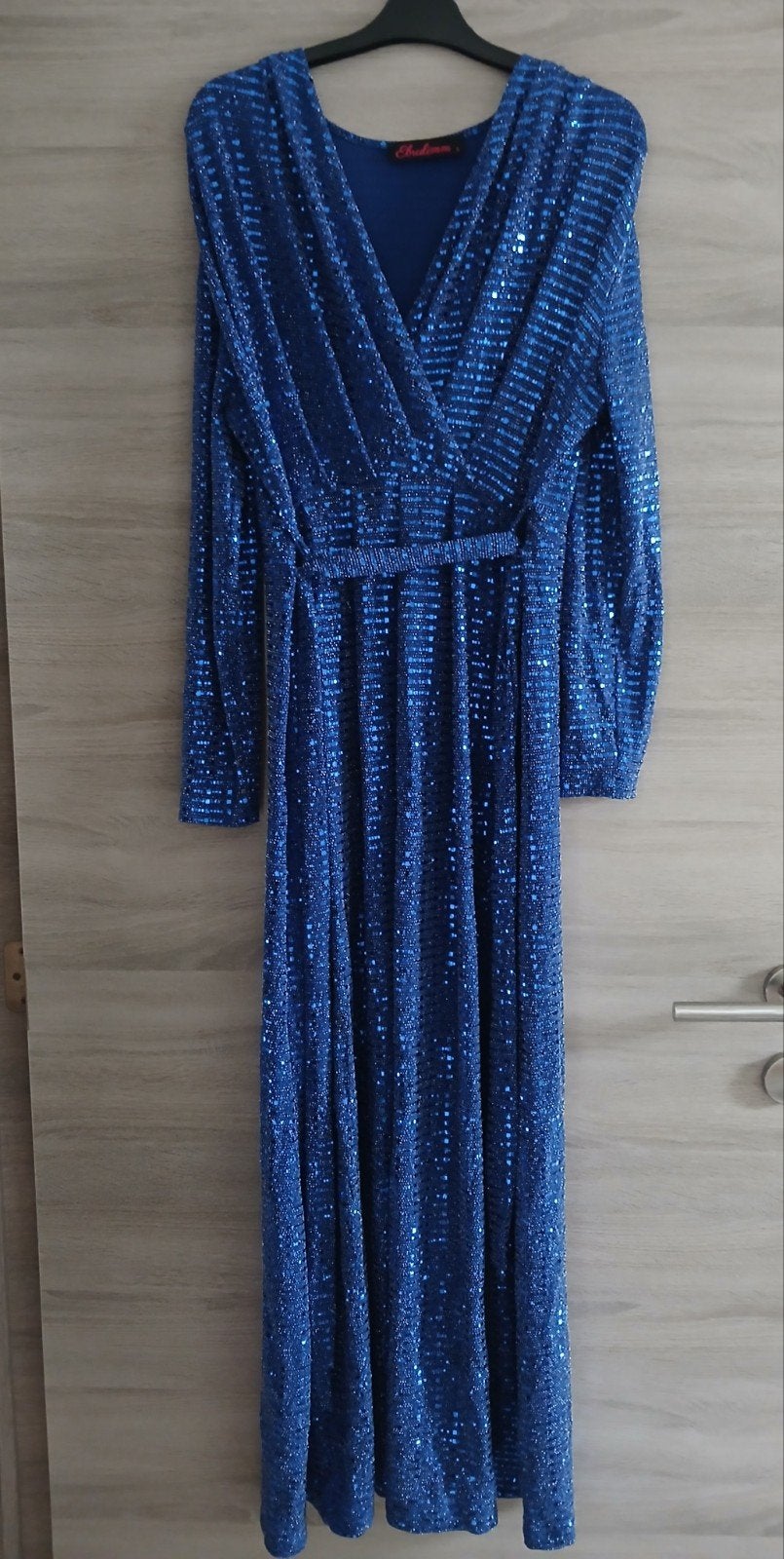 Blauwe paillettenjurk met lange mouwen, Kleding | Dames, Jurken, Ophalen of Verzenden