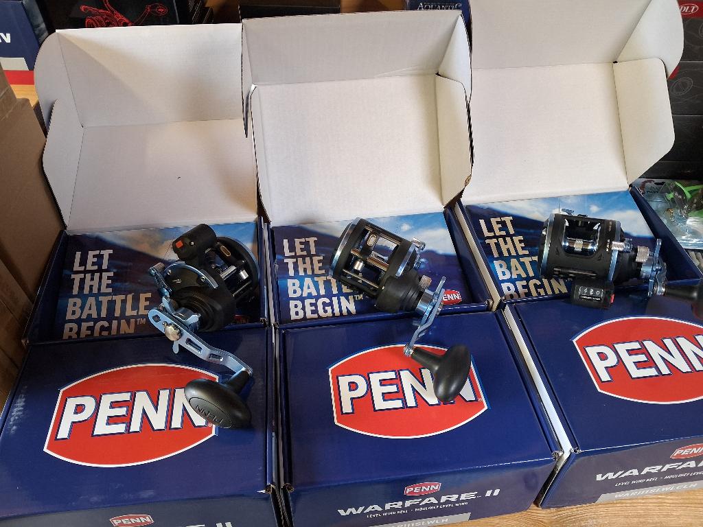 PENN Reels: Warfare II (in 3 varianten) ook met Line-Counter, Watersport en Boten, Hengelsport | Zeevissen, Nieuw, Molen, Ophalen of Verzenden