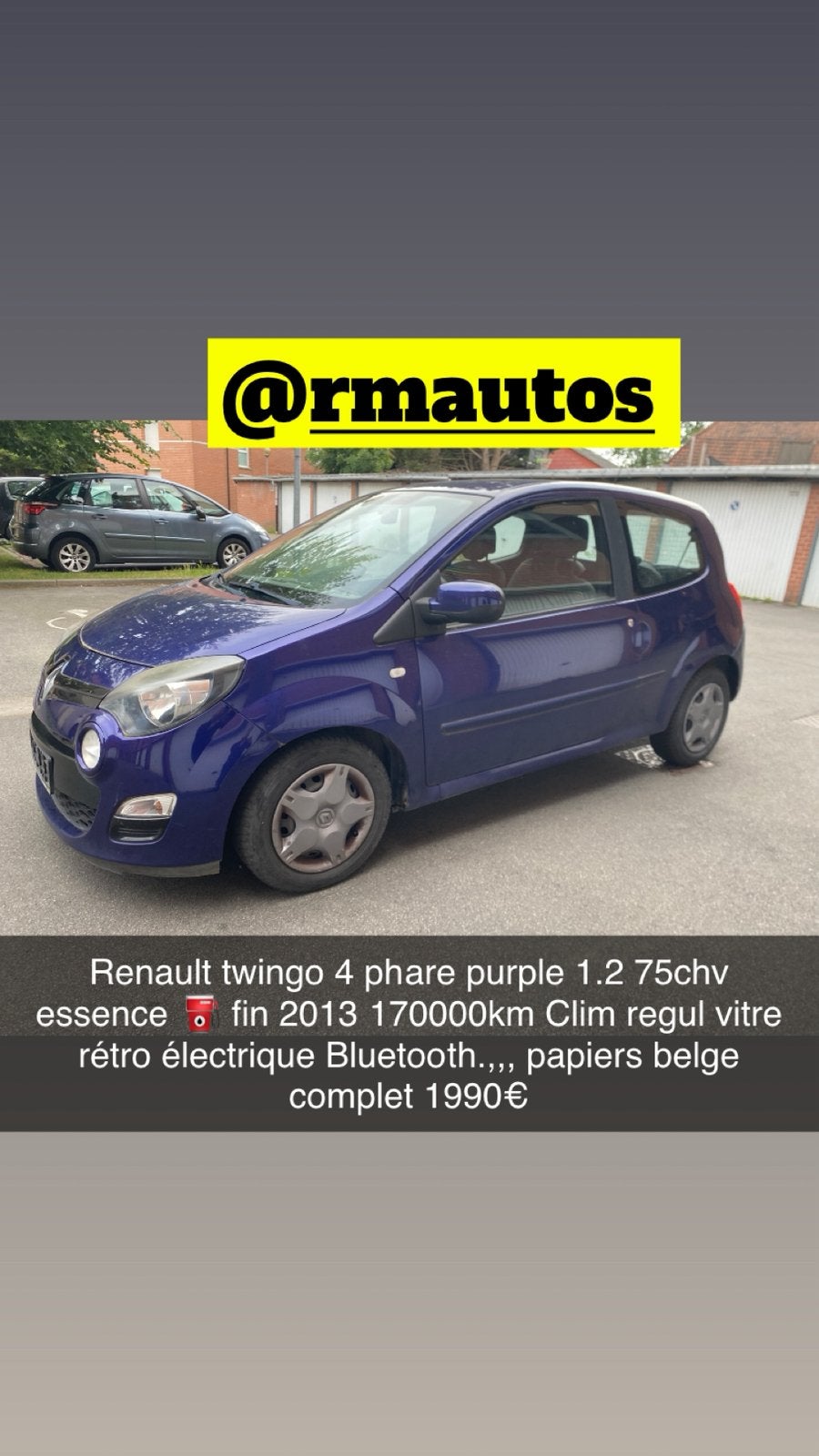 Renault twingo 1.2 75chv 2013 purple clim, Autos, Renault, Euro 5, Particulier, Essence, Twingo