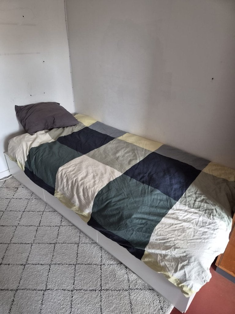 bedframe 90x200, wit, Maison & Meubles, Chambre à coucher | Lits, 90 cm, Enlèvement, 200 cm, Modern