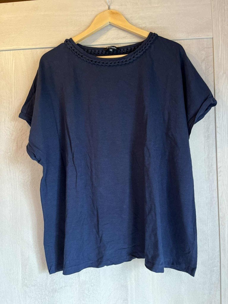 tshirt blauw ms mode xxl, Enlèvement ou Envoi, Porté, Bleu, MS Mode