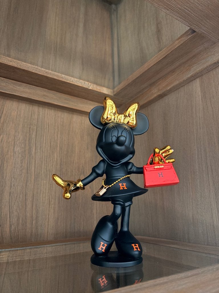 Exclusieve Hermès Minnie Mouse, Ophalen, Handgemaakt, Meerkleurig, Beeld