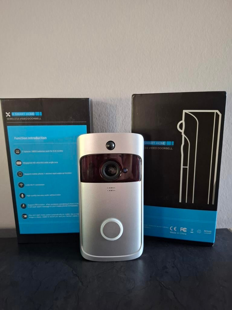 Smarthome draadloze deurbel. Wifi connection, full HD, Ophalen
