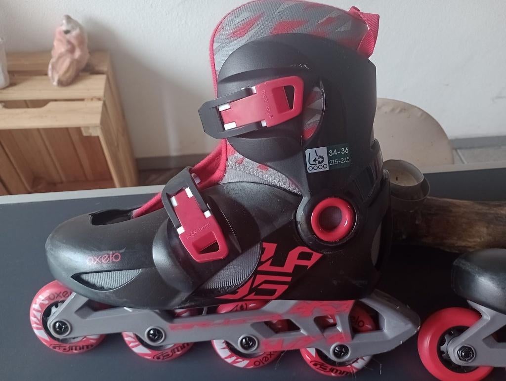 Roller enfant taille 34-36, Autres marques, Rollers 4 roues en ligne, Réglable, Comme neuf