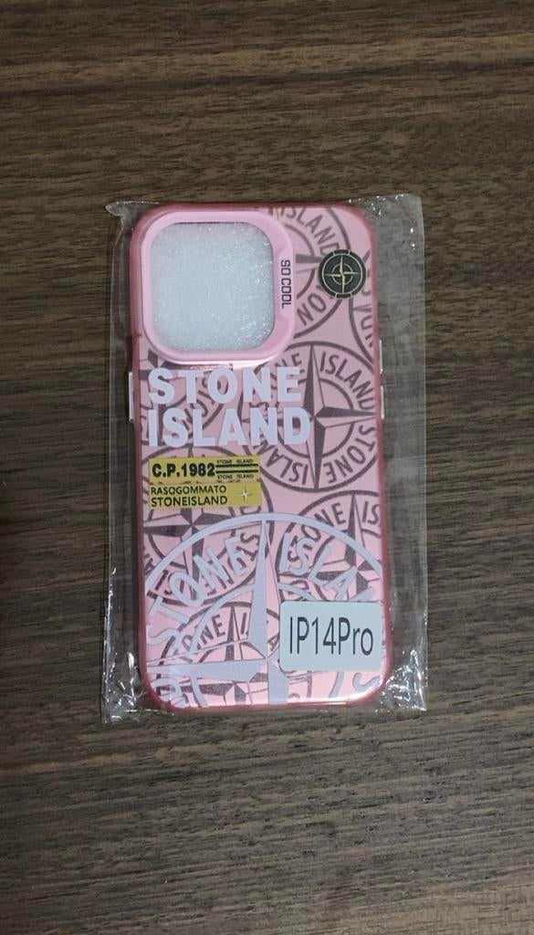 Coque stones island, Télécoms, Neuf, IPhone 14, Rose, Stone Island