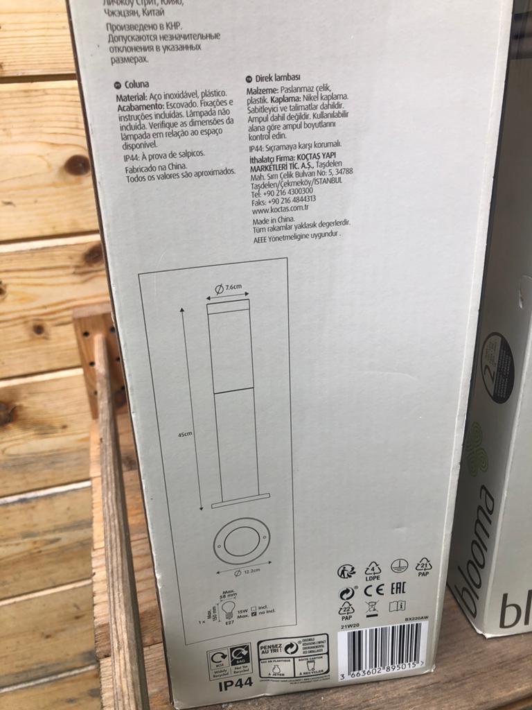 Luminaires exterieures, Maison & Meubles, Enlèvement, Neuf, Métal, Moins de 100 cm