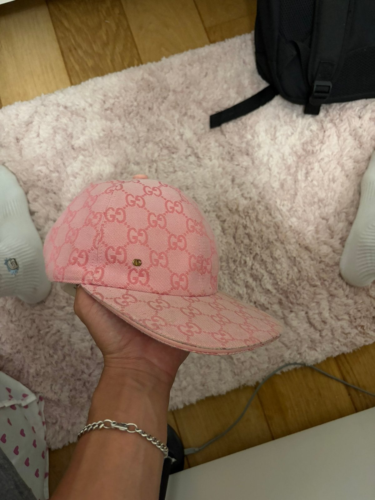Gucci pet roze, Kleding | Heren, Hoeden en Petten, Ophalen of Verzenden, Zo goed als nieuw, Pet