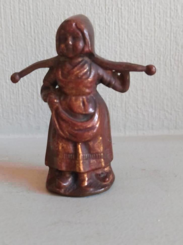 Koperen/messing melkmeisje, Antiek en Kunst, Ophalen of Verzenden, Brons