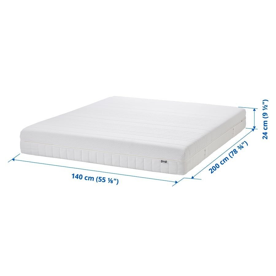 Matras 140x200 + 2 lattenbodems aan 40% van de aankoopprijs!, Huis en Inrichting, Ophalen, 140 cm, Zo goed als nieuw, Twijfelaar