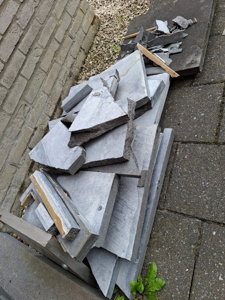 Brokstukken brievenbus natuursteen, Divers, Divers Autre, Enlèvement, Utilisé