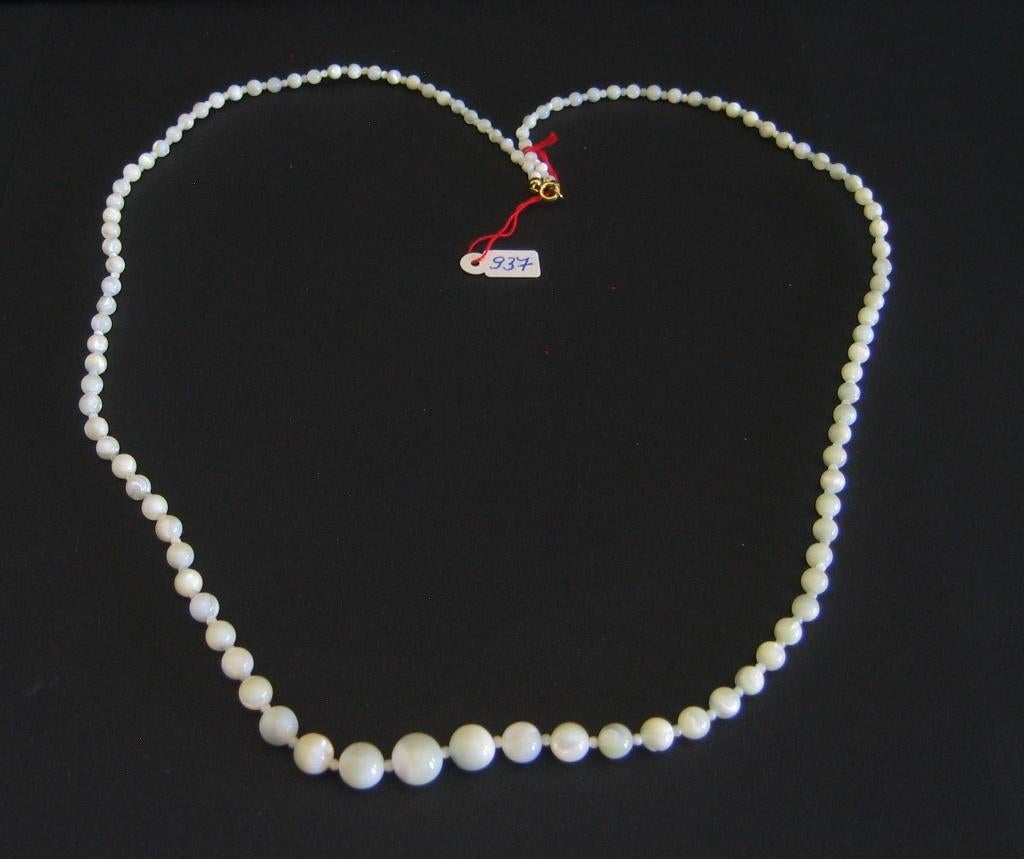 Collier en nacre - 937, Bijoux, Sacs & Beauté, Colliers, Neuf, Autres matériaux, Blanc, Enlèvement ou Envoi