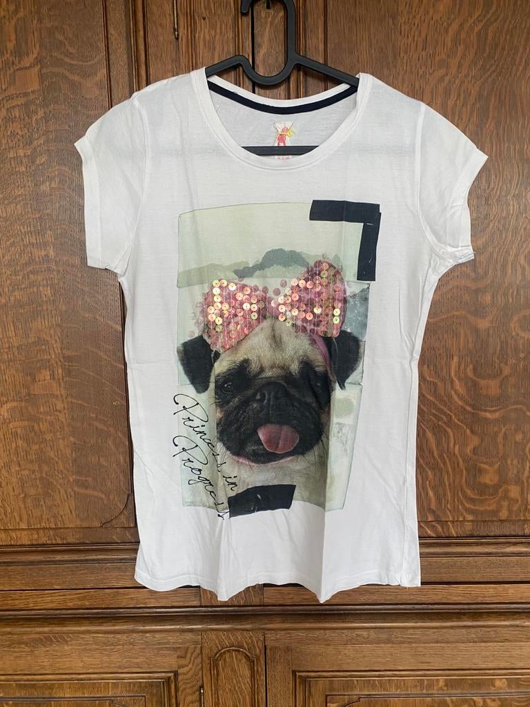 T-shirt blanc, carlin Zara, Wit, Ophalen of Verzenden, Korte mouw, Maat 36 (S)