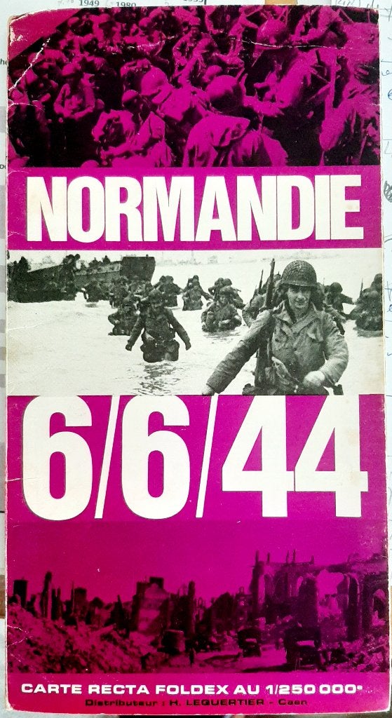 Historische kaart Normandië 6/6/44 - D-Day, Marine, Ophalen of Verzenden, Zie beschrijving, Tweede Wereldoorlog