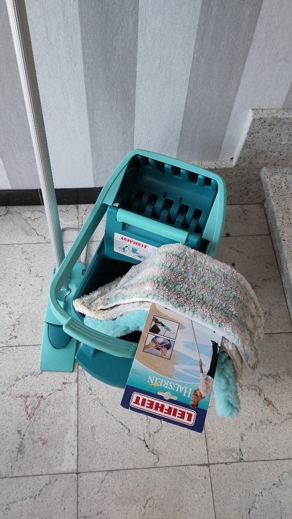 Leifheit vloerwisserset met uitwringemmer + 3 hoezen, Ophalen, Dweilemmer, -bak, of -wagen