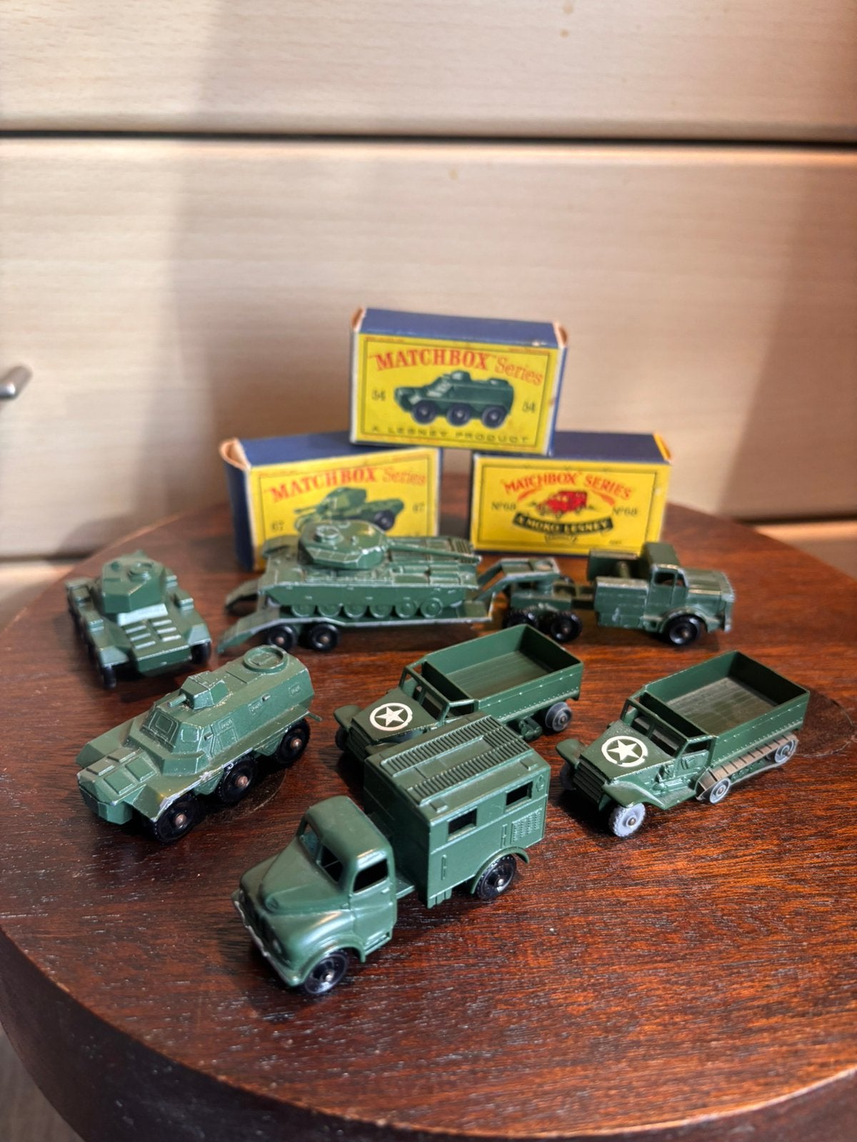 Matchbox Lesney Army Vehicles met originele doosjes, Antiek en Kunst, Ophalen of Verzenden