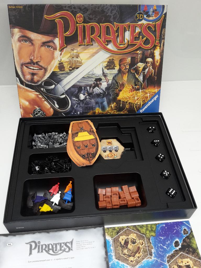 Spel Pirates, als nieuw, 2-6 spelers, 7+, + 1 gratis promo, Enlèvement ou Envoi, Comme neuf, Ravensburger