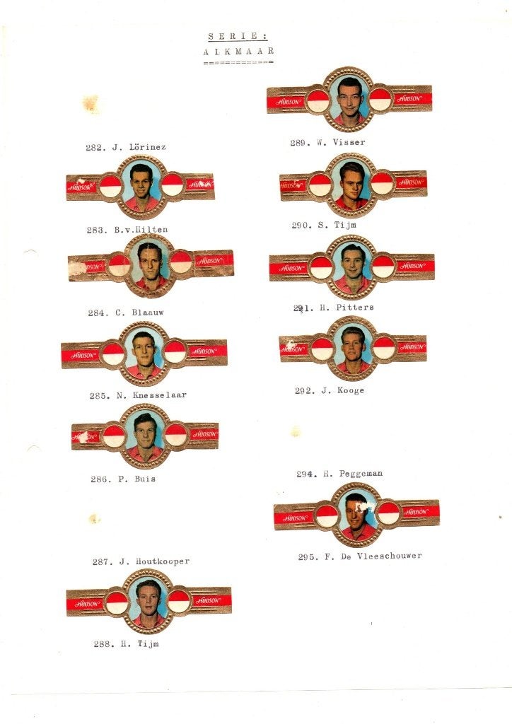 GROUPES DE CIGARES DES ÉQUIPES DE FOOTBALL DE HUDSON, Collections, Enlèvement ou Envoi, Comme neuf, Bagues de cigare