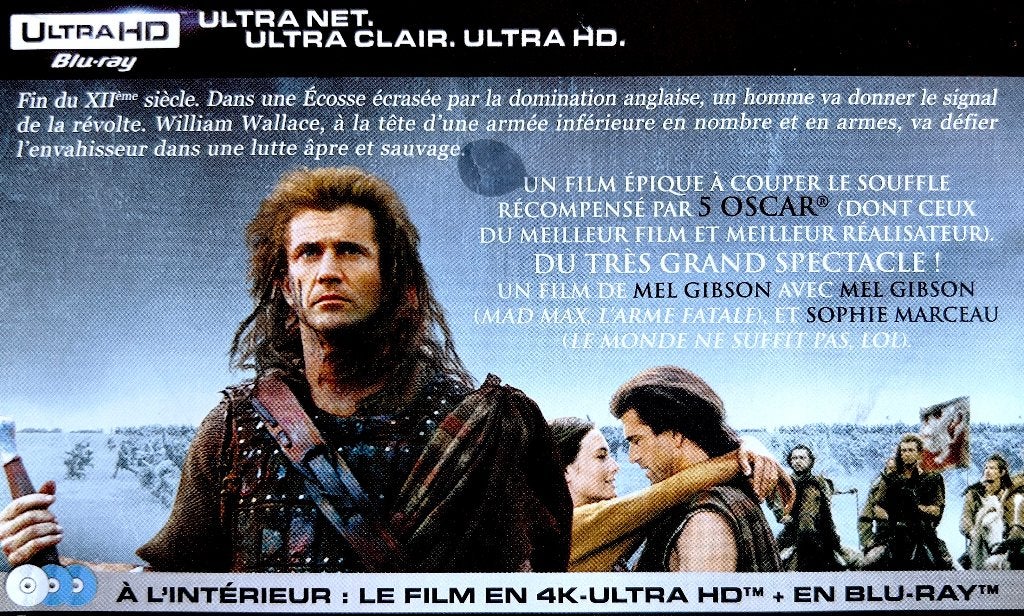 BRAVEHEART (3BLURAY) RARE Steelbook (Niet op voorraad) 4KUHD, Film, Ophalen of Verzenden, Zo goed als nieuw, Engels