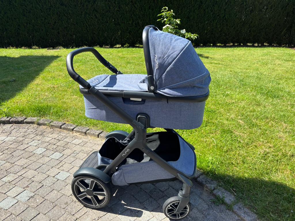 Nuna Demi Grow Duowagen blauw, Ophalen, Zo goed als nieuw, Kinderwagen, Duowagen