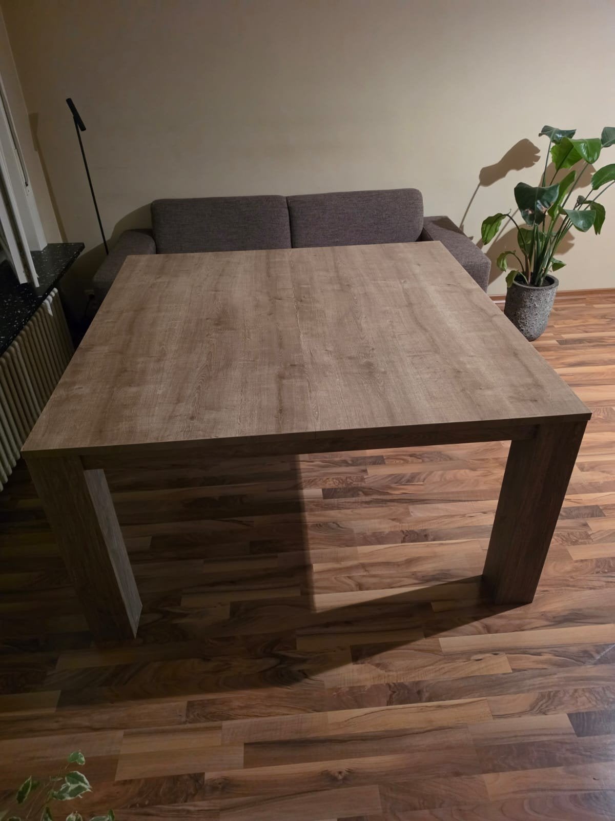 Vierkante eettafel, Huis en Inrichting, Ophalen, Gebruikt, Vierkant, Vijf personen of meer
