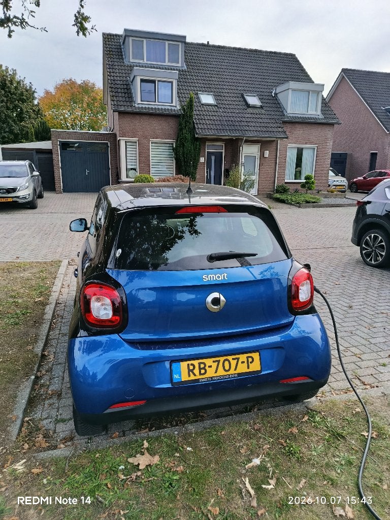 Te Koop mooie elektrische auto Smart Fourfour ED, Autos, Achat, Bleu, 5 portes, 6 cylindres