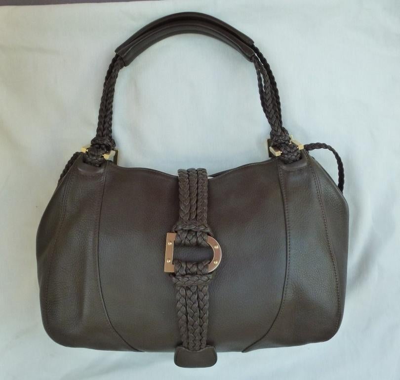 Sac à main Delvaux le Eugène PM brun café, Enlèvement ou Envoi, Utilisé, Brun, Sac à main
