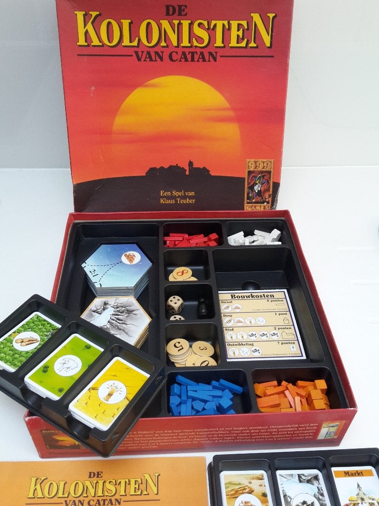 Origineel spel De Kolonisten van Catan, 3-4 sp., 999, a.n., Hobby en Vrije tijd, Ophalen of Verzenden, Zo goed als nieuw, 999 games
