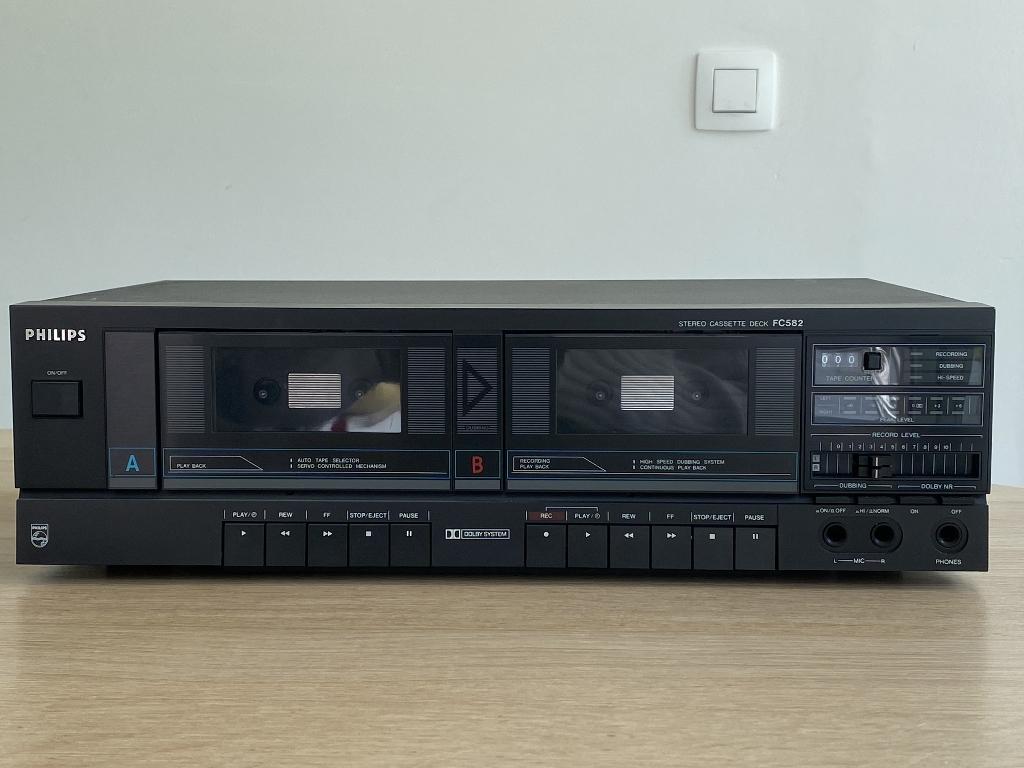 PHILIPS cassette deck  FC582, Ophalen, Dubbel, Philips