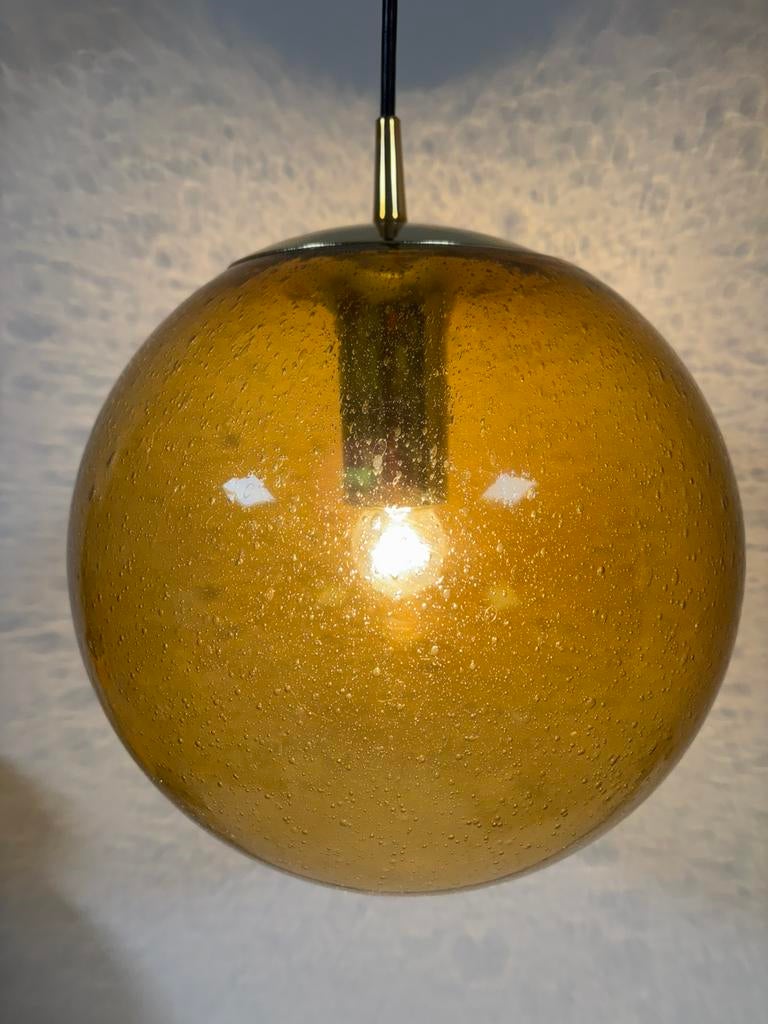 Vintage Peill & Putzler 'Blasenglas' Hanglamp New Old Stock, Enlèvement ou Envoi, Neuf, Verre